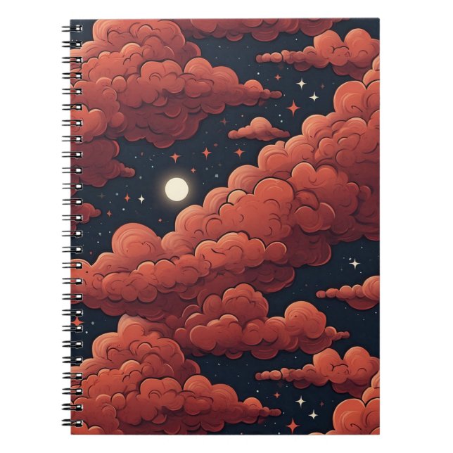 Omorfi Morphi - Notebook - Starry Lullaby - Natt Anteckningsbok (Framsidan)