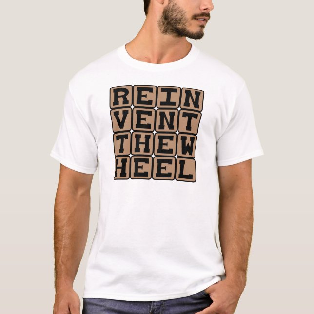 Ompaka Hjulet, Tänk Ut en Lösning T Shirt (Framsida)