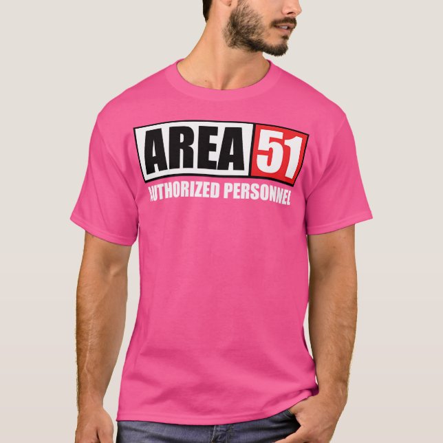 Område 51 Behörig personal T Shirt (Framsida)