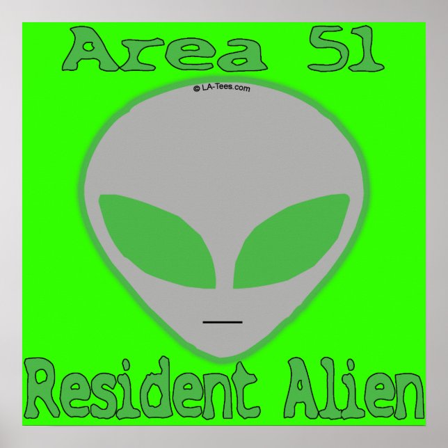 Område 51 bosatt Alien Poster (Framsidan)