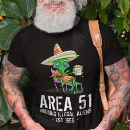 Område 51 Gag Gift UFO Drunk Illegal Alien T Shirt