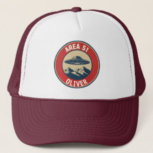 Område 51 Hemlig Retro UFO Utomjording Badge Keps
