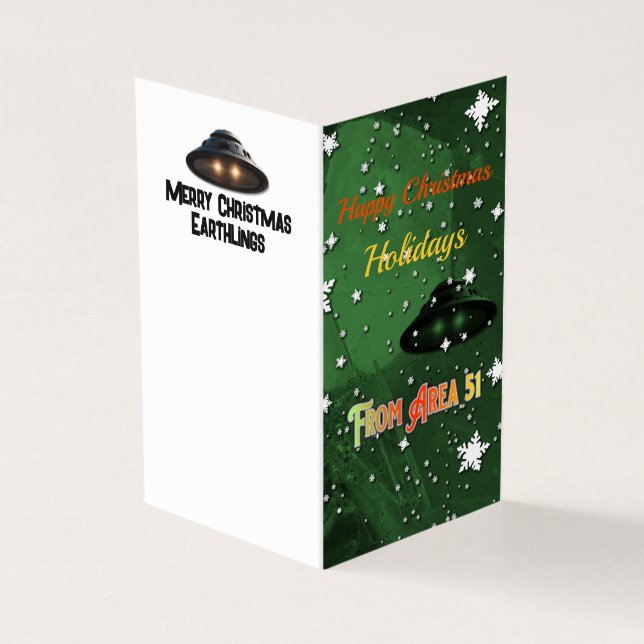 Område 51 jul hälsning kort (Utsida)