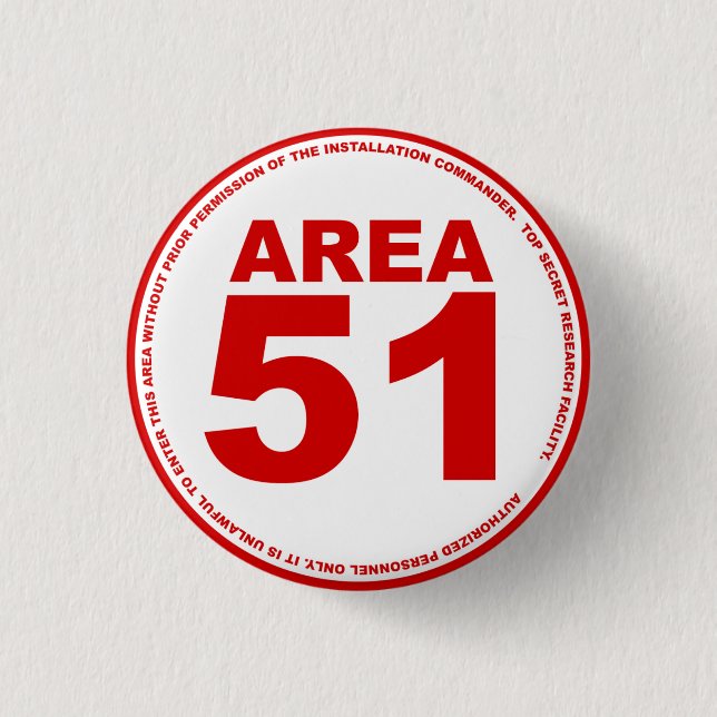 Område 51 klämmer fast knapp (Framsida)