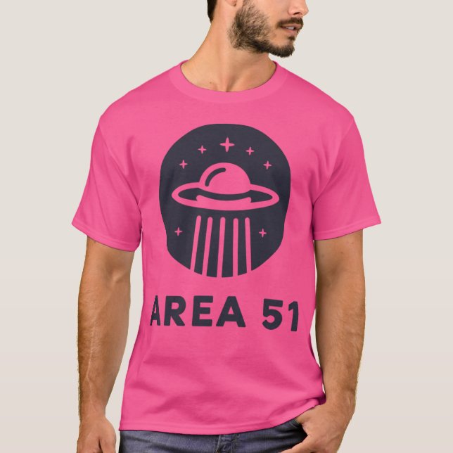 Område 51 - Logotyp för flygskrubbskädda T Shirt (Framsida)