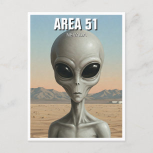 Område 51 Nevada Alien Vykort