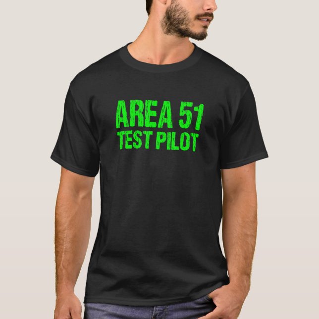 Område 51 Pilot Retro Halloween Costume Roswell T Shirt (Framsida)