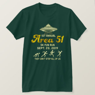 Område 51 Roligt Springa T Shirt
