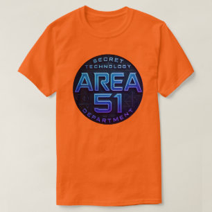 Område 51 - Secret Technology Department T Shirt