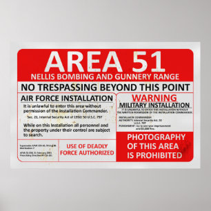 Område 51 tecken poster