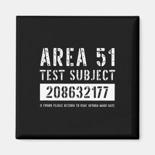 Område 51 Test Subjekt 2177 Alien Abduction Hallow Magnet