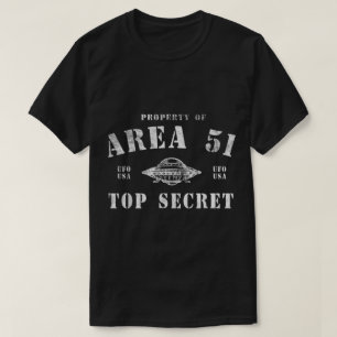 Område 51 topphemlig UFO-design T Shirt