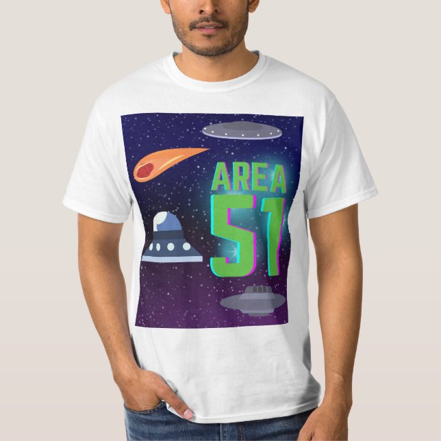 Område 51 universum t shirt (Framsida)