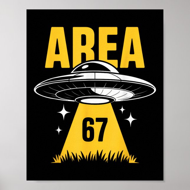 Område 67 Ufo Flygande Skål Ljusstråle  Poster (Framsidan)