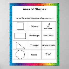 Område för form av regnbåge poster