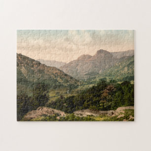 Område för Langdale dal, sjö, Cumbria, England Pussel