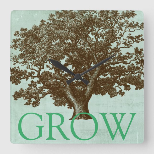 Område Träd IV Fyrkantig Klocka (Framsida)