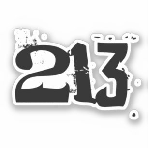Områdeskod 213 (Los Angeles) Klistermärken
