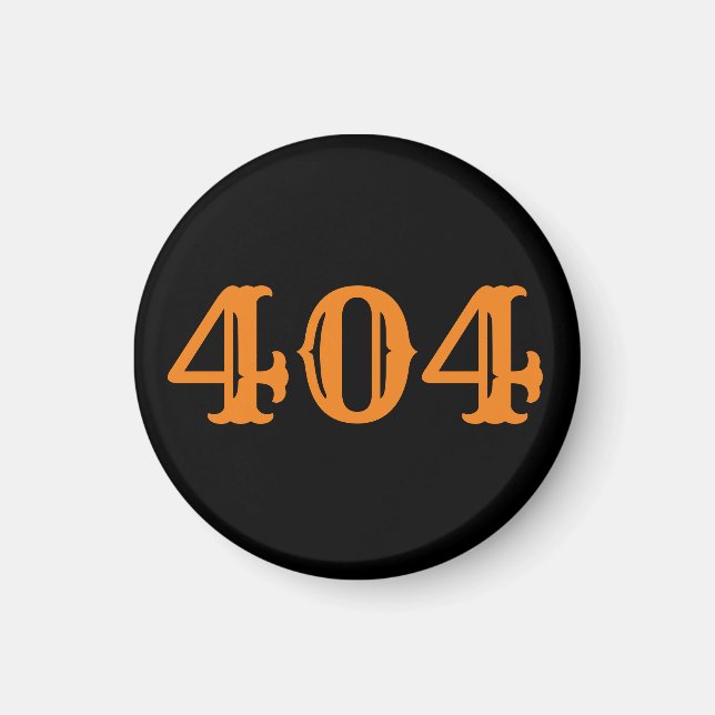 Områdeskod 404 (Atlanta, GA) Magnet (Framsidan)