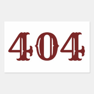 Områdeskod 404 (Atlanta, GA) Rektangulärt Klistermärke