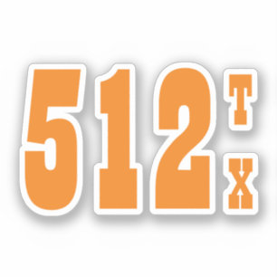 Områdeskod 512 (Austin, TX) Klistermärken