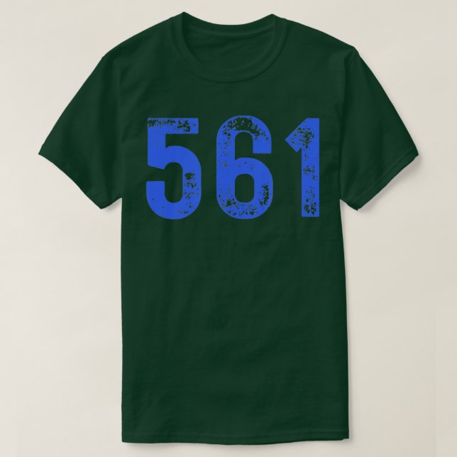 Områdeskod 561 för Handflatan Beach County Florida T Shirt (Design framsida)