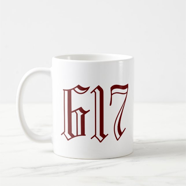Områdeskod 617 (Boston) Kaffemugg (Vänster)