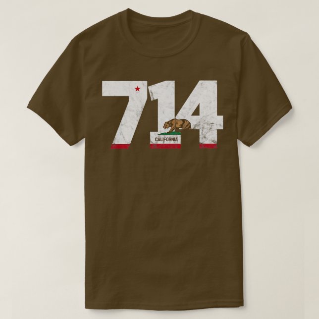 Områdeskod 714 Anaheim California TShirt T Shirt (Design framsida)
