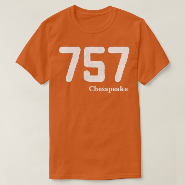 Områdeskod 757 Chesapeake Virginia T Shirt (Design framsida)
