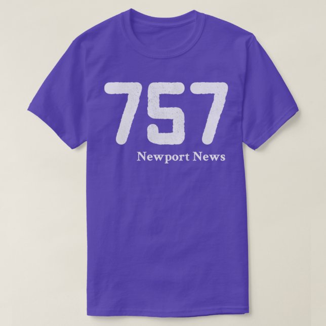 Områdeskod 757 Newport News Virginia T Shirt (Design framsida)