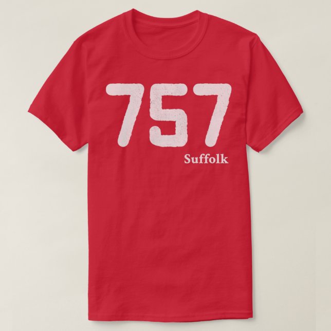 Områdeskod 757 Suffolk Virginia1 T Shirt (Design framsida)