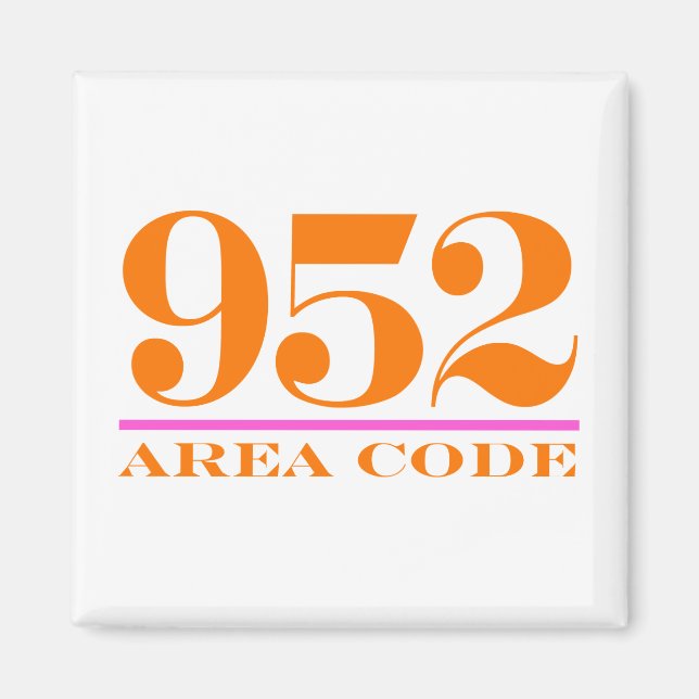 Områdeskod 952 magnet (Framsidan)