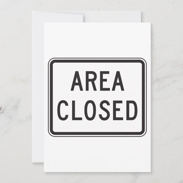 Områdesstängd signeringsvarning Begränsad Zon Inbjudningar (Framsida)