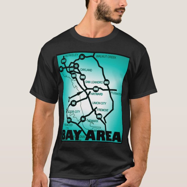 Området Freeway Karta T Shirt (Framsida)