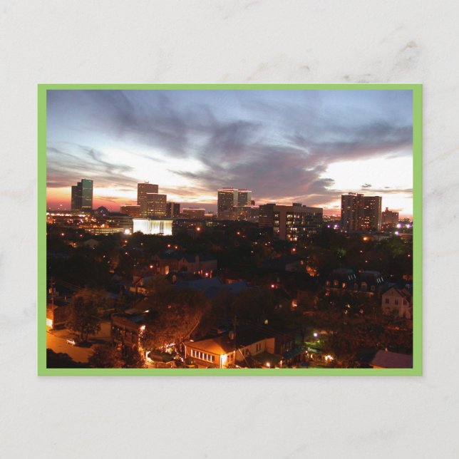 OMRÅDET Houston på Greenway Plaza i Texas Vykort (Framsida)