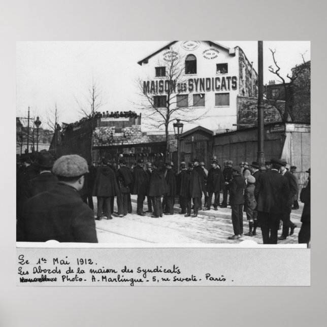 Området kring Maison des Syndicats. Poster (Framsidan)