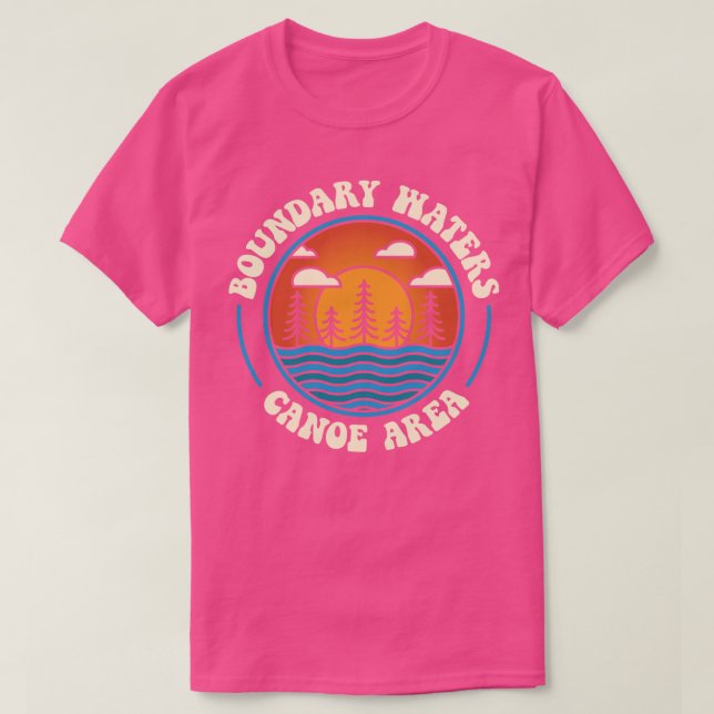 Området Vatten Canoe Minnesota BWCA T Shirt (Design framsida)
