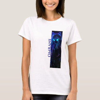 Omrani Light Drawn Girl - Luminous Art T-Shirt