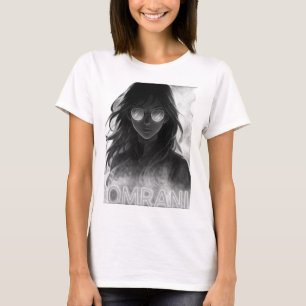 Omrani Mörk Neon Anime Girl - Futuristiska Glow A T Shirt