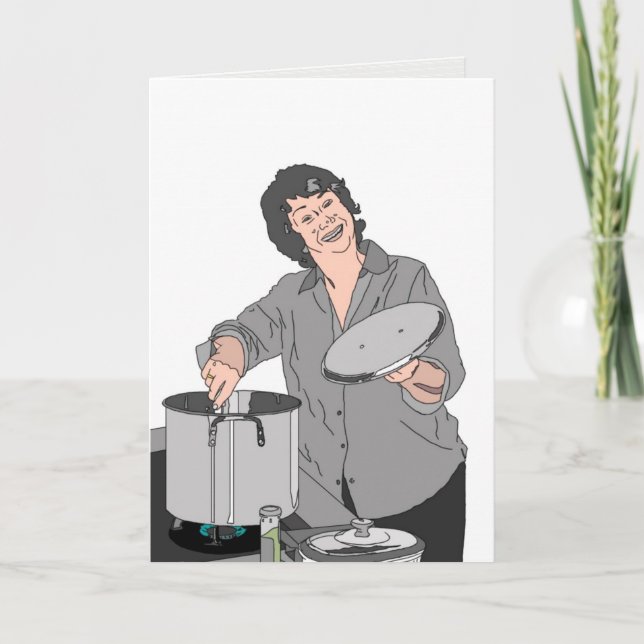 "omrörning av krukor"-hälsningskort kort (Framsida)