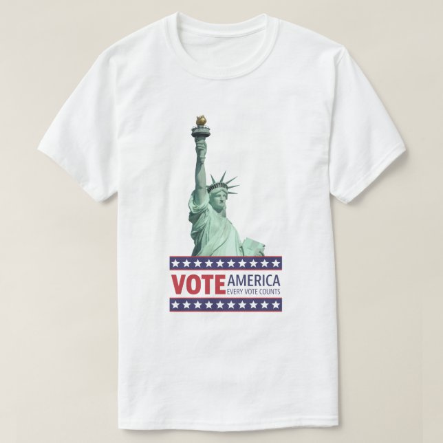OMRÖSTA AMERIKA VARJE Rösträknare T Shirt (Design framsida)