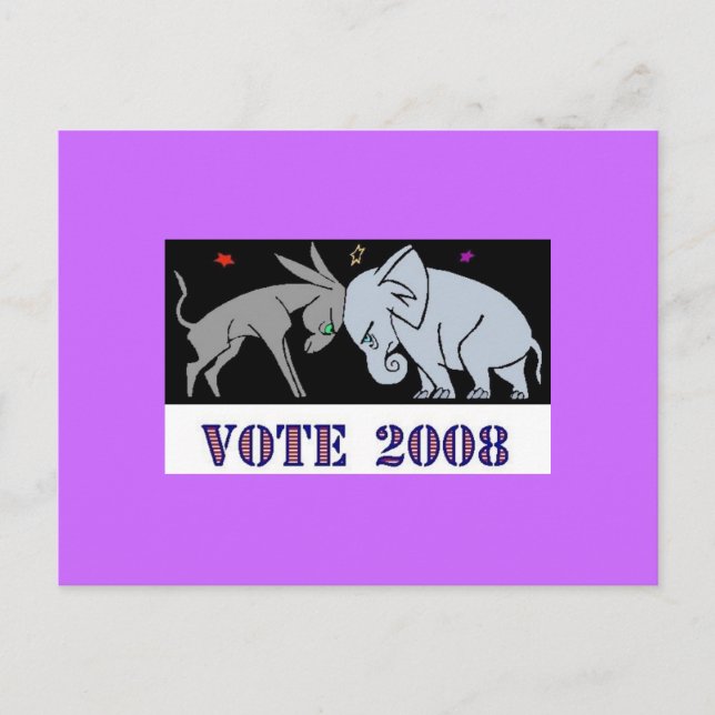 OMRÖSTNING 2008 EFTER DEMOKRATISKA REPUBLIKEN POLI VYKORT (Framsida)
