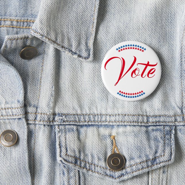 Omröstning 2024 Amerikanska presidentvalet Patriot Knapp (Vote USA American Presidential Election Patriotic Button)