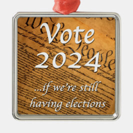 Omröstning 2024 om vi fortfarande har val julgransprydnad metall