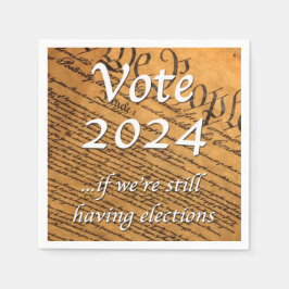Omröstning 2024 om vi fortfarande har val pappersservett