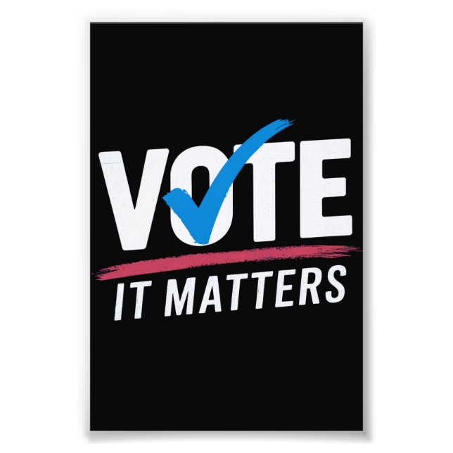 Omröstning: 2024 Omröstning: Demokrat Politik Fototryck (Framsidan)