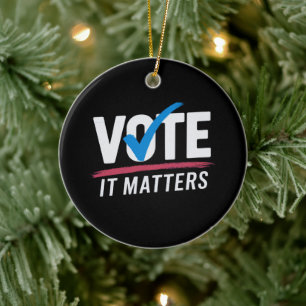 Omröstning: 2024 Omröstning: Demokrat Politik Julgransprydnad Keramik