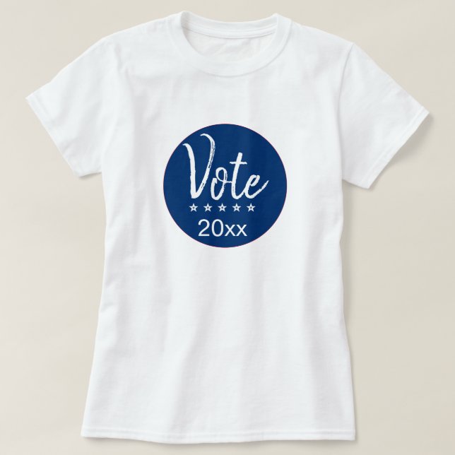 Omröstning 2024 Val 5 stjärnor Blå icke-partitisan T Shirt (Design framsida)