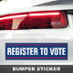 Omröstning: 25.10.2005 bildekal (Register to vote political election blue red bumper sticker)