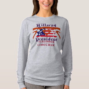 Omröstning 4 Hillary President, vi är starkare til T-shirt